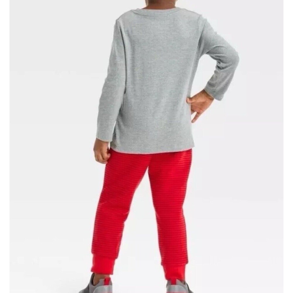 Cat & Jack Toddler Valentine Red Skate Hearts 2pc Outfit Shirt & Sweatpants NEW! - Picture 3 of 11